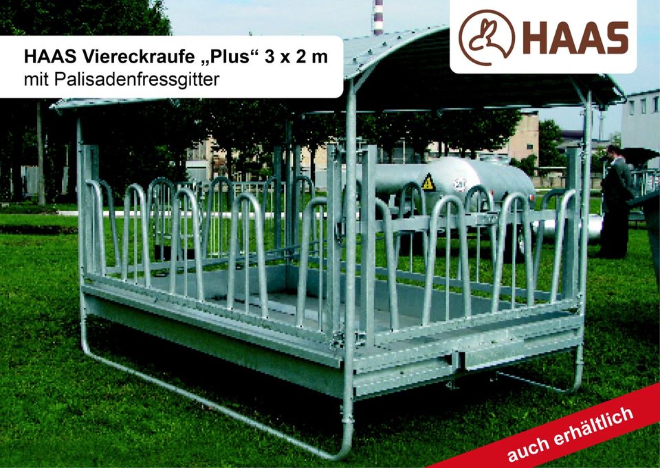 HAAS Viereckraufe "Plus" Palisadenfressgitter (2x2 m) MEGAANGEBOT in Nümbrecht