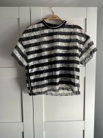 Shirt, Zara/ Trafaluc, Streifen, Spitze, schwarz/ weiß, 36/S Thüringen - Worbis Vorschau