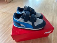 Grau-blaue Puma Kinder-Sneakers in Größe 25 mit Klettverschluss. Wiesbaden - Nordenstadt Vorschau