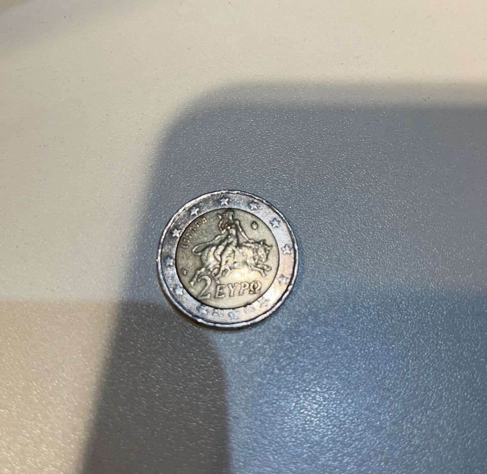2 Euro Münze Griechenland 2002, Fehlprägung, Sammlerstück in Leipzig