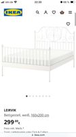 Bettgestell Leirvik Ikea weiß 160x200 Bett OHNE Matratze Bad Doberan - Landkreis - Sanitz Vorschau