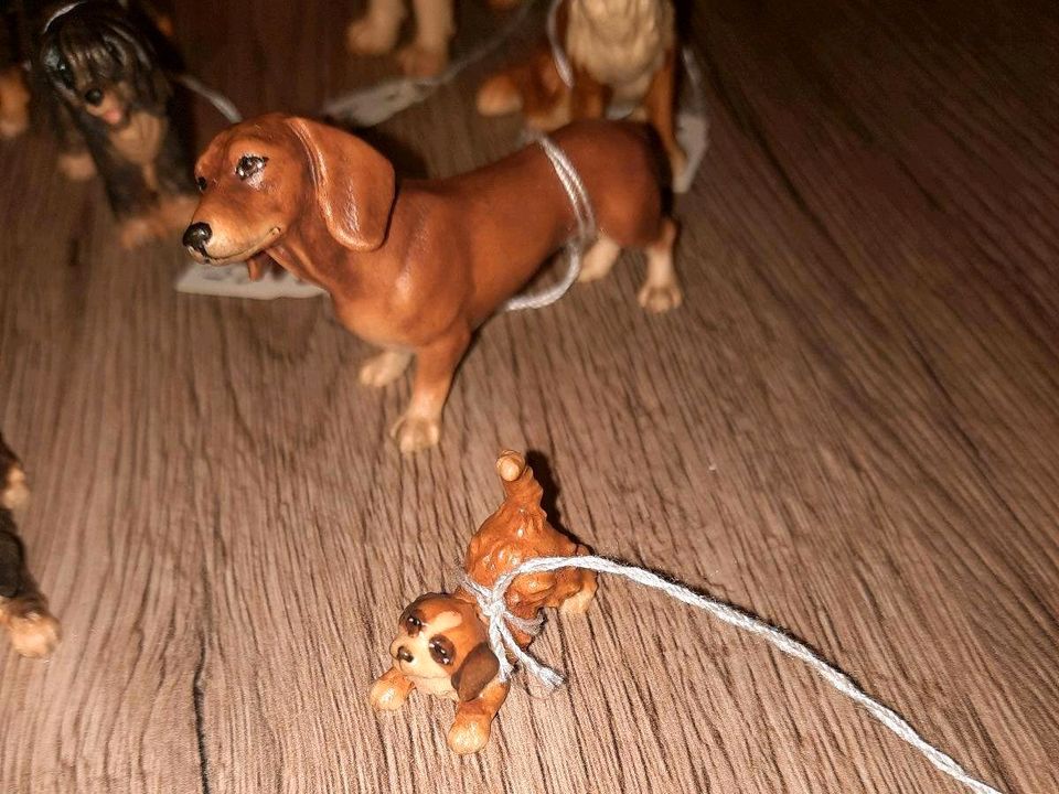 Hunde holzgeschnitzt Krippenfiguren Krippenzubehör in Gachenbach