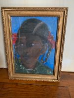 Gemälde Portrait Pastell-Kreide 1992 signiert indisches Mädchen Bayern - Bad Wiessee Vorschau