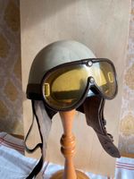 Nostalgischer Motorradhelm mit Brille Sachsen - Bad Elster Vorschau