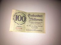 Reichsbanknote 100 Millionen Mark vom 24.9.1923 Freital Notgeld Sachsen - Grumbach Vorschau