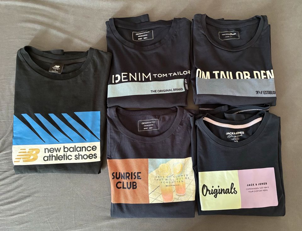 5x T-Shirt a 8€,  Tom Tailer Jack&Jones etc. Größe L in Leingarten