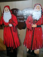 2x Weihnachtsmann Nikolaus Holz Aufsteller Wegweiser Rheinland-Pfalz - Bad Kreuznach Vorschau