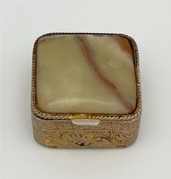 Vintage Pillendose Schmuckbox Edelstein Marmoriert Gold Schatulle Schwerin - Altstadt Vorschau