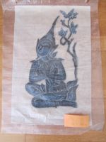 Thai Tempel Rubbing, Reispapier, dunkelblau, B 30 x L 45 cm Baden-Württemberg - Konstanz Vorschau