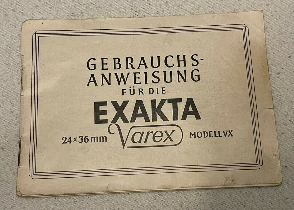 Exakta Varex Modell VX Bedienungsanleitung in Leipzig