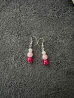 Perlenohrringe Ohrringe rot rosa weiß neu handmade Nordrhein-Westfalen - Mönchengladbach Vorschau