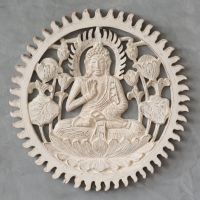 Wandbild Wanddeko Rund Mandala Relief Buddha Weiß 40 cm Bochum - Bochum-Wattenscheid Vorschau