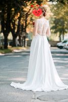 Brautkleid Kleid Hochzeitskleid Tattoospitze Abendkleid Bianco Nordrhein-Westfalen - Mönchengladbach Vorschau