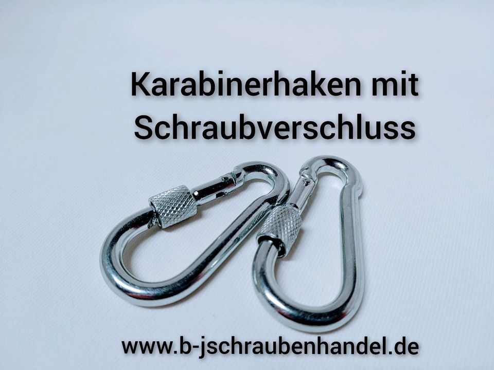 Karabinerhaken mit Schraubverschluss galv.verzinkt Sonderpreise!! in Bielefeld