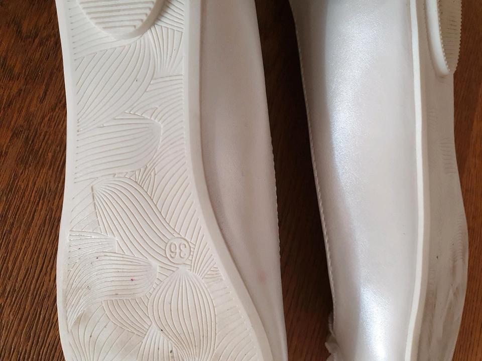 Schöne Ballerina Kommunion Schuhe ecru weiß Größe 36 in Bitburg