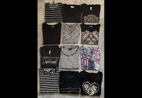 20 Shirts Damen schwarz Glitzer Streifen Spitze kurzarm Gr 40 42 Bayern - Hersbruck Vorschau