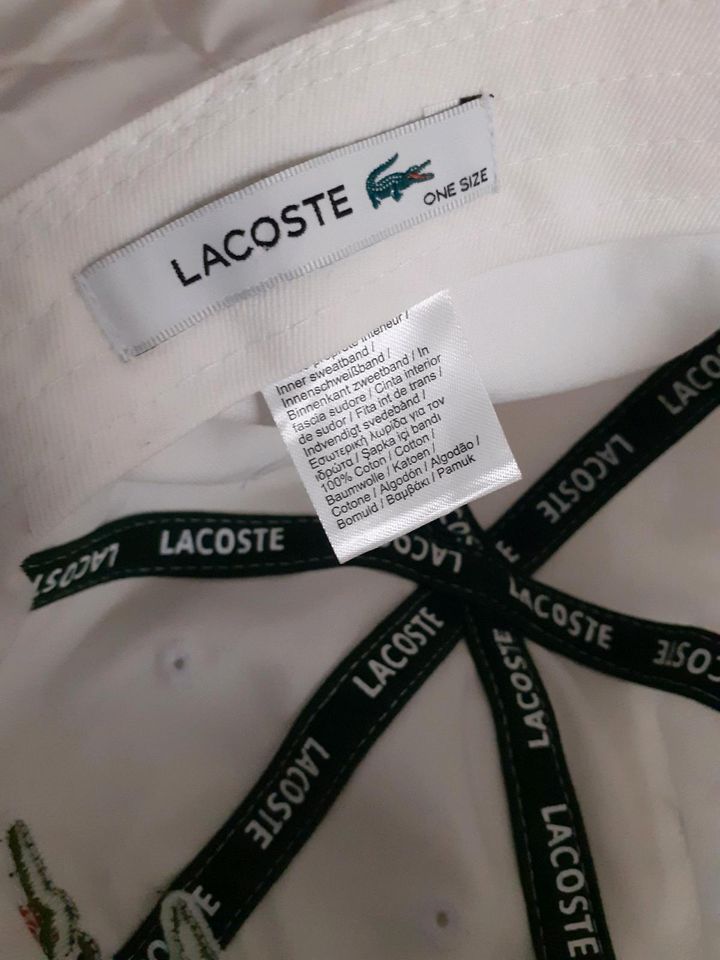 Lacoste Cap Unisex Gr. One Size/ Farben rot & weiß TOP ! in Merzig