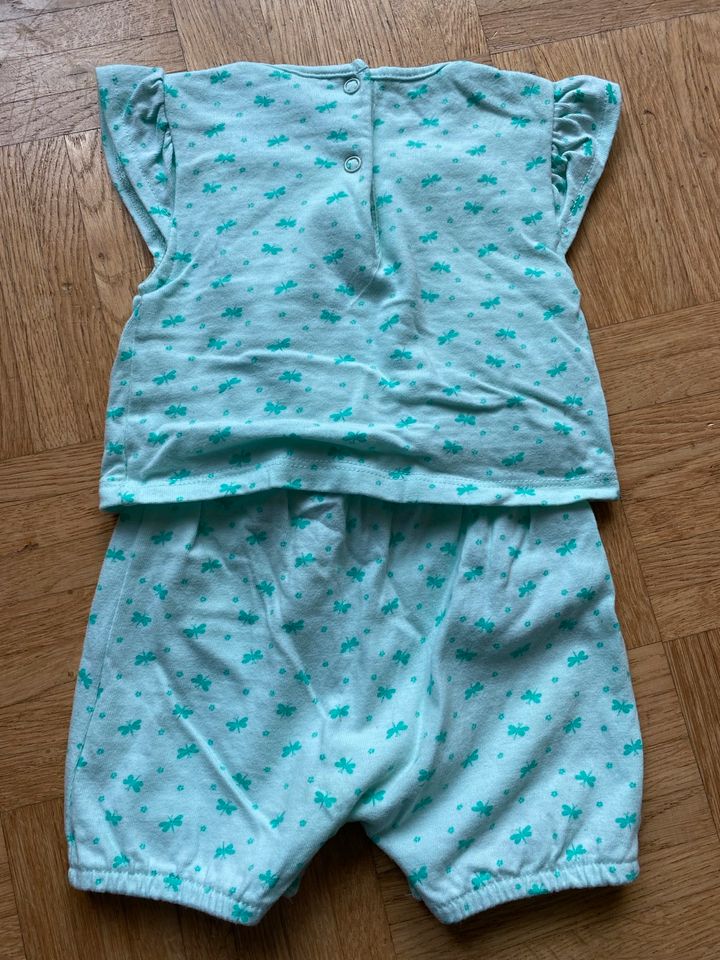 Jumpsuit/Overall - grün mit Schmetterling - topomini -Gr.68 in Wentorf