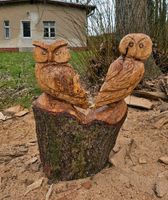 Eule Kettensägenfigur/ Holzkunst Thüringen - Windischleuba Vorschau