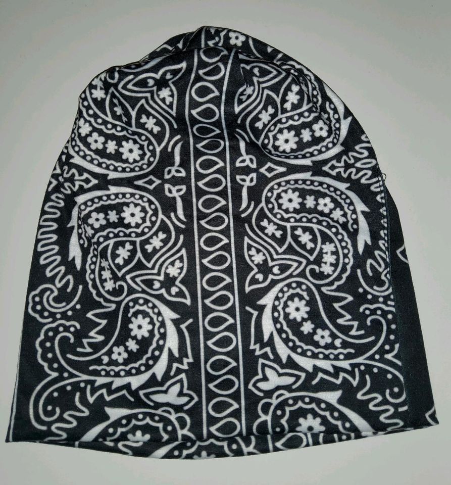 Paisley Beanie Mütze Gang Muster schwarz neu Hip Hop ICE T in Seester