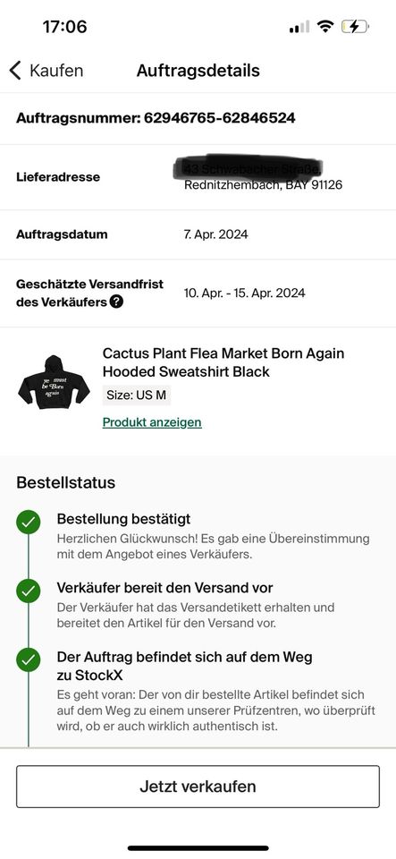 CPFM „Ye must be born again“ hoodie schwarz NEU Gr M in Rednitzhembach