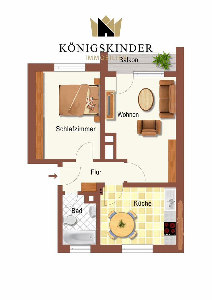 Charmante und sehr gepflegte 2-Zimmer-Wohnung in ruhiger Lage - auch als ideale Kapitalanlage in Stetten am kalten Markt