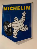 Michelin Emaille Emailschild Webung Deko Wandbild blau weiß Berlin - Wittenau Vorschau