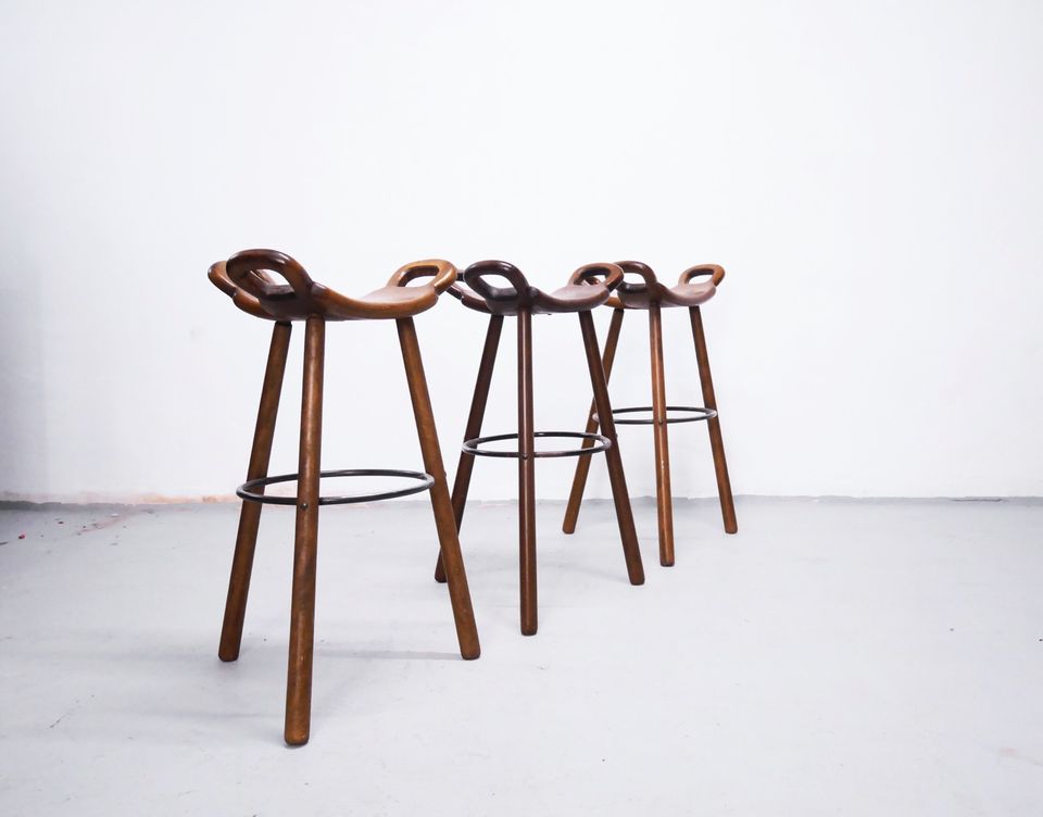 1/6 Brutalist Marbella Barhocker Bar Stool Set Sergio Rodrigues in Berlin