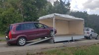 Trailer autotransport Anhänger mit Plane geschlossen Vermietung Bayern - Wasserlosen Vorschau