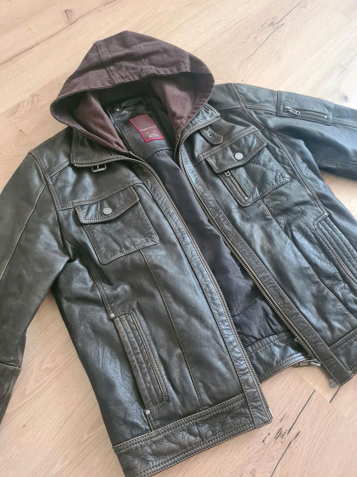 Herren  Lederjacke  in Braun gr. L in Höchberg