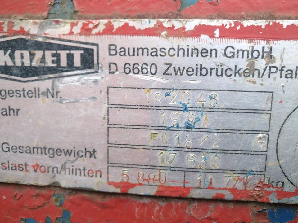 Baukran, Kran Pekazett/KSD Fahrwerk ,Achse in Eisingen