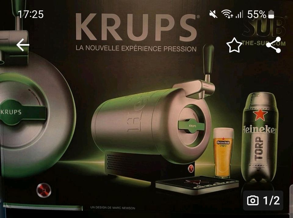 Krups The SUB Zapfanlage Heineken Edition in Leopoldshöhe