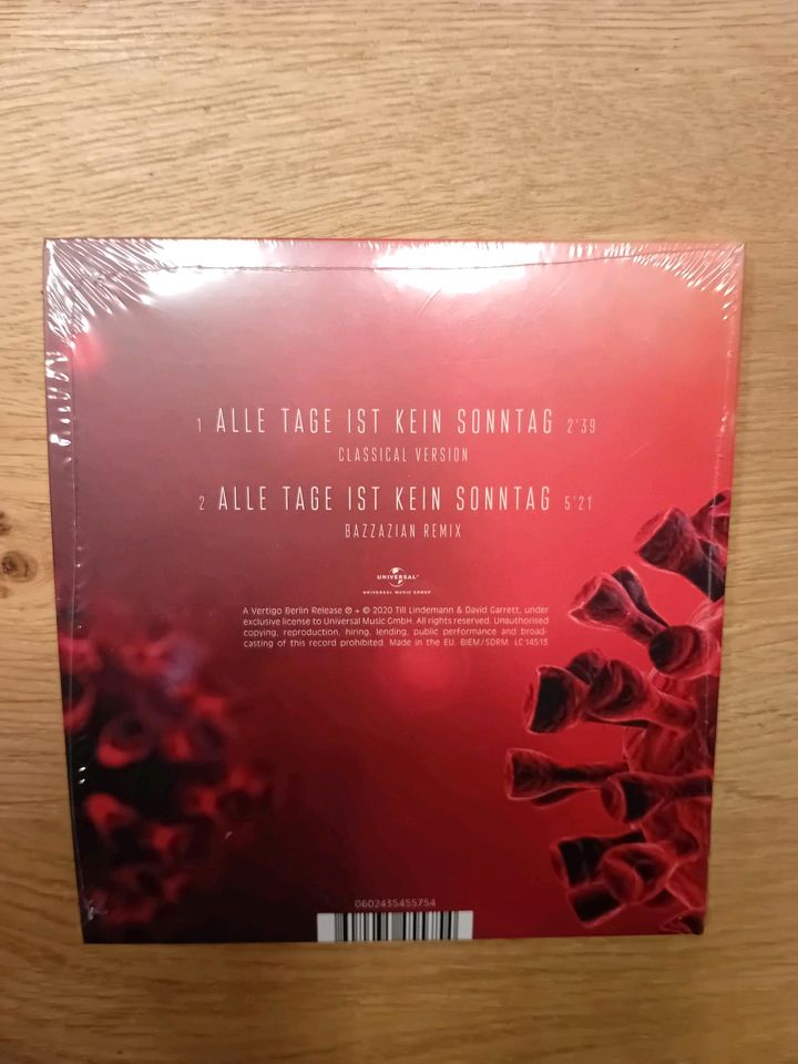 Lindemann - Alle Tage ist kein Sonntag - CD Single David Garrett in Eckernförde