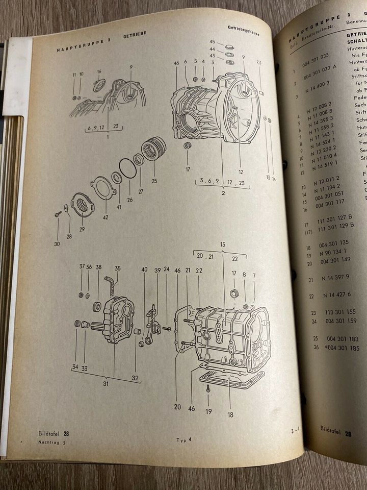 Teilekatalog / Ersatzteilkatalog VW Typ 4 Oldtimer sehe selten !! in Schömberg b. Württ