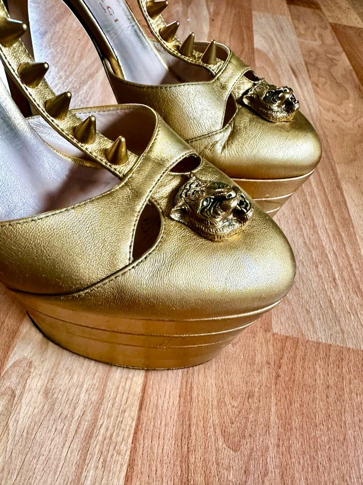 Gucci Pumps  High Heels Poledance Gold  Schuhe Sandale 38 in Frankfurt am Main
