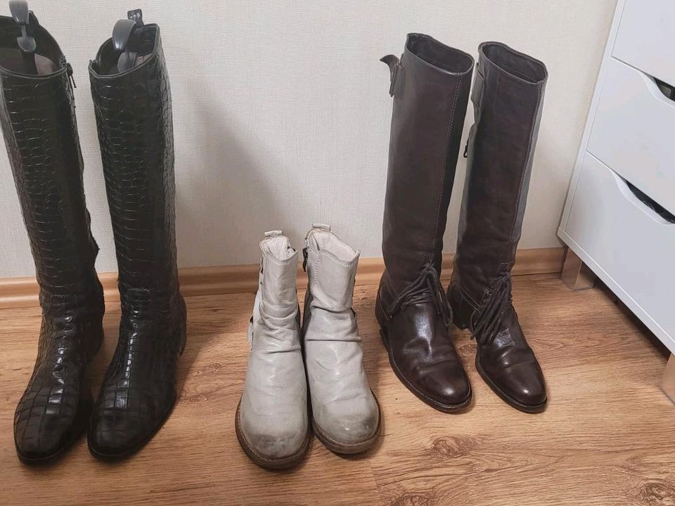 Marken Paket Stiefel Attimo Tamaris Catini Leder Gr.37 - 37,7 in Eschweiler