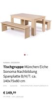 Esstisch mit Bank / Tischgruppe Obergiesing-Fasangarten - Obergiesing Vorschau