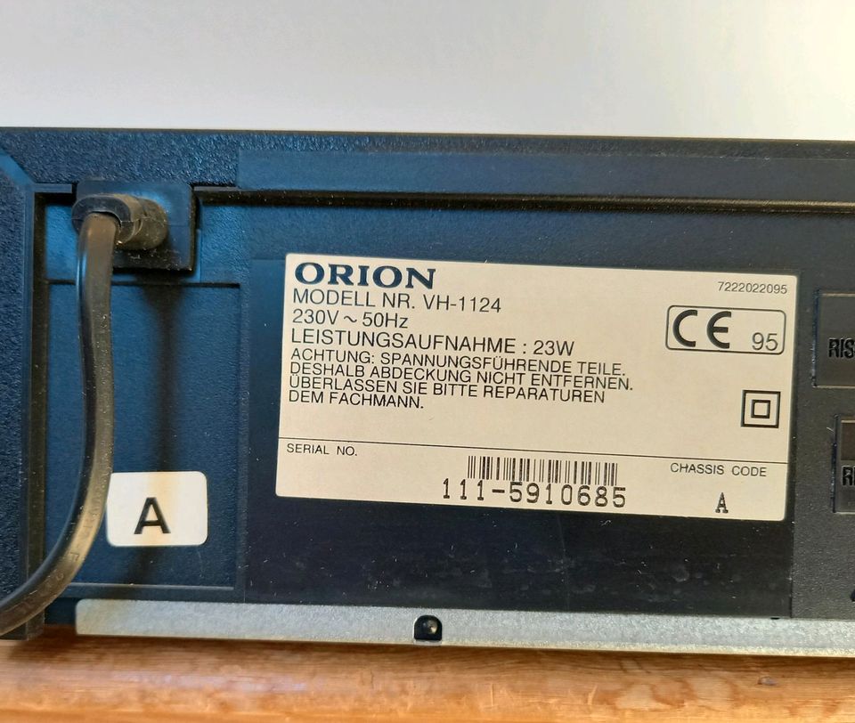 VHS Kassettenrecorder  Orion in Schortens