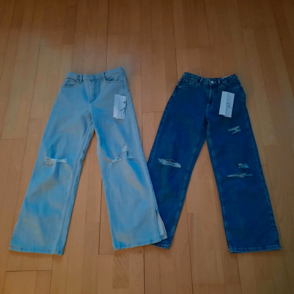 H & M Jeans Hose Gr. 146 wide leg high waist - einzeln oder Paket in Nürnberg (Mittelfr)