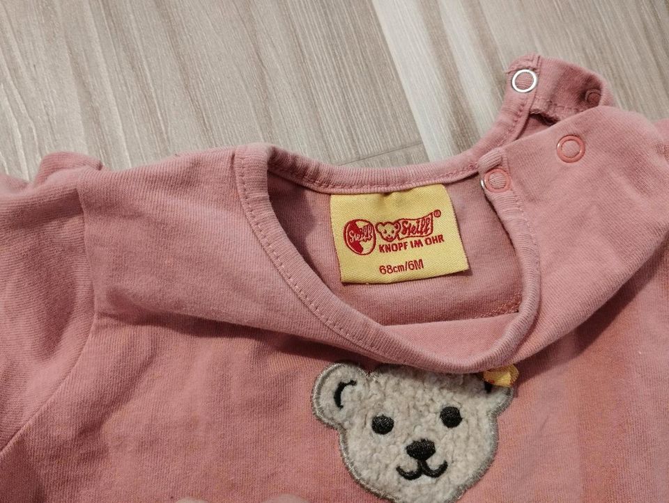 Steiff Größe 68 Langarmshirt rosa Teddy in Herten