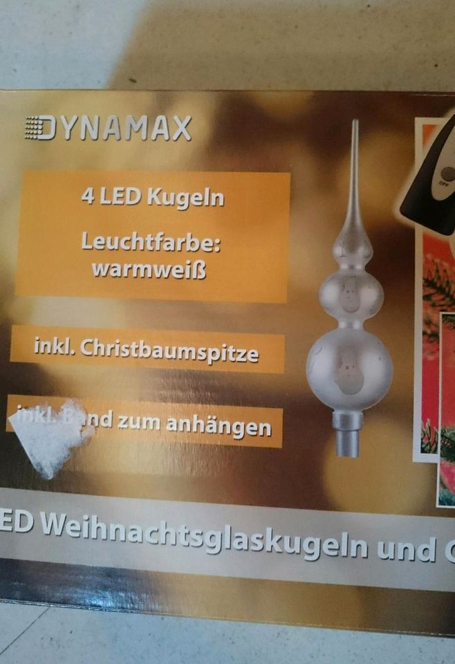 *NEU* LED Weihnachtskugeln mit Baumspitze + Fernbedienung in Ellerau 