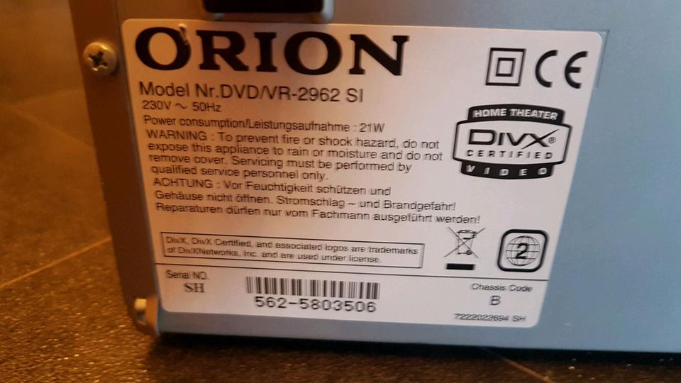 Orion DVD / VR - 2962 SI Videorecorder in Frankfurt am Main