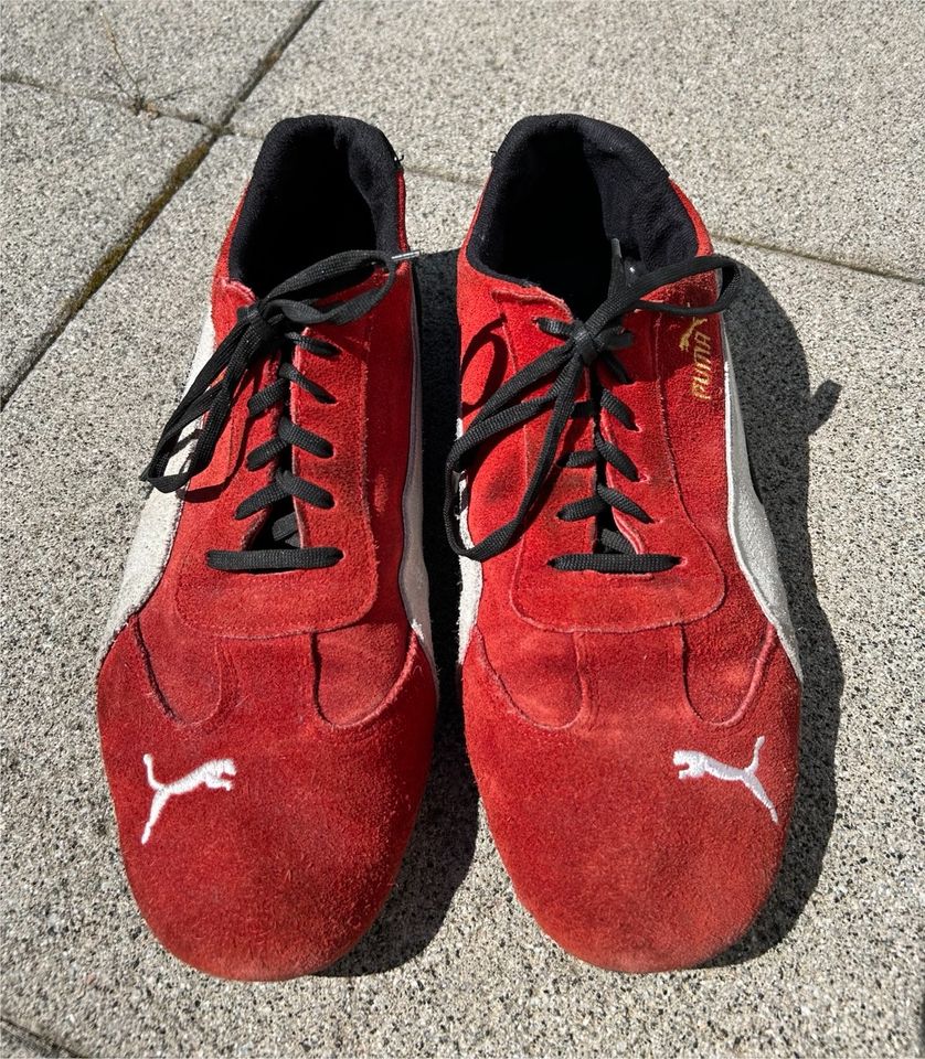 Puma Sneaker Ferrari Wildleder rot Größe 45 nicht Adidas Nike in Bad Friedrichshall