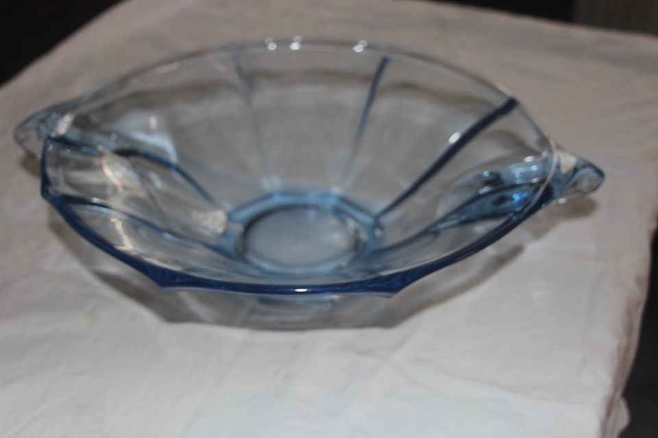 Art Deco Glas Schale 35x28cm Blau selten edles Design tolle form in Emden