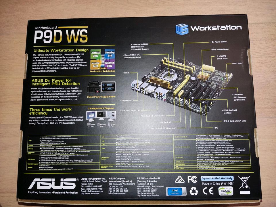 Mainboard - Motherboard - ASUS P9-DWS + Intel i3-4130 in Nörten-Hardenberg