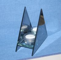 Verspiegelter Teelichthalter aus Glas / Dreieck Pyramide Berlin - Lichterfelde Vorschau