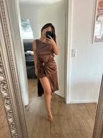 Wunderschönes Abendkleid wickelkleid braun Satin Bayern - Gerbrunn Vorschau