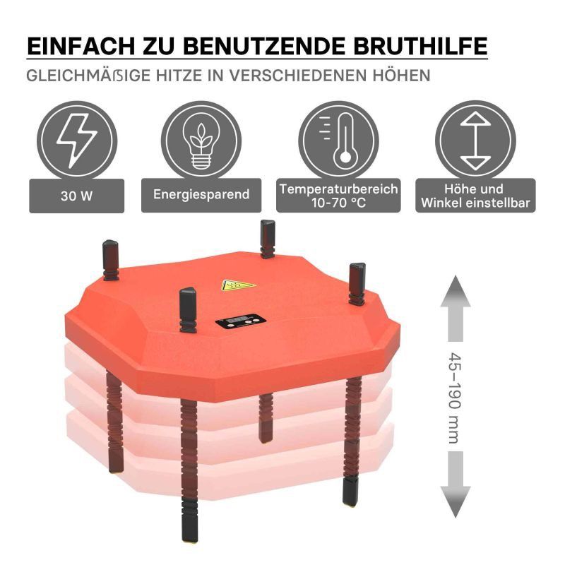 Küken-Wärmeplatte 25x25cm 30W Heizplatte mit Temperaturregler in Gladbeck