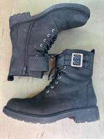 Clarks Schnürboots Stiefel Stiefeletten Leder Schnallen Brandenburg - Falkenberg/Elster Vorschau