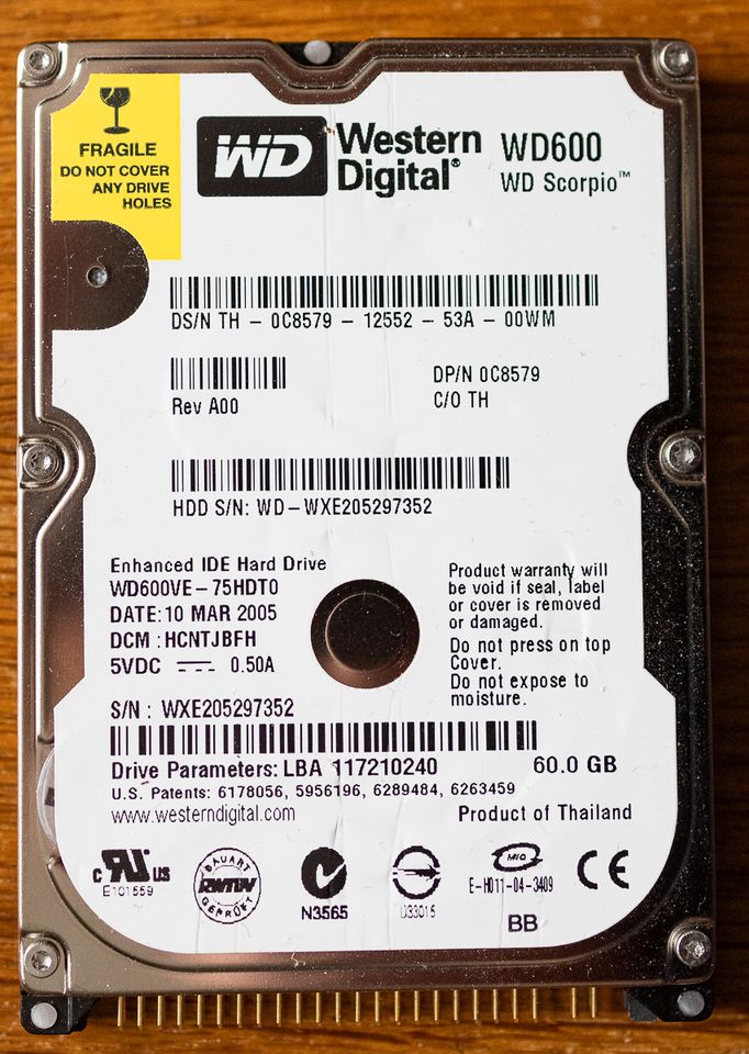 2 x WD 60GB 2.5" ATA Festplatte gebraucht in Untermeitingen